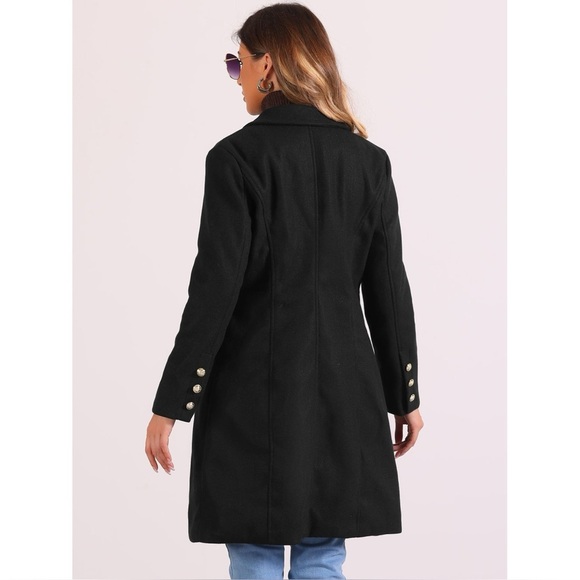 Steve Madden Jackets & Blazers - Steve Madden Long Black Wool Blend Coat | Jacket | Asymmetrical Zip Winter Fall